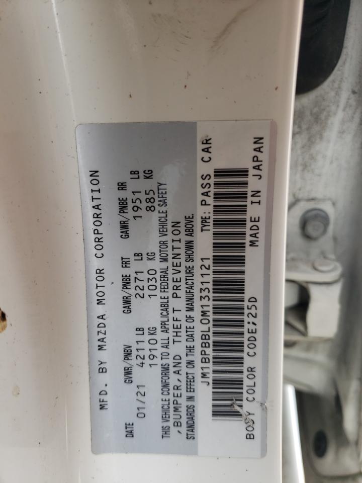 2021 Mazda 3 Select VIN: JM1BPBBL0M1331121 Lot: 80786495