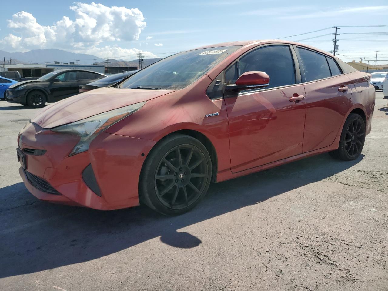 2018 Toyota Prius red null hybrid JTDKBRFU7J3585466 photo #1