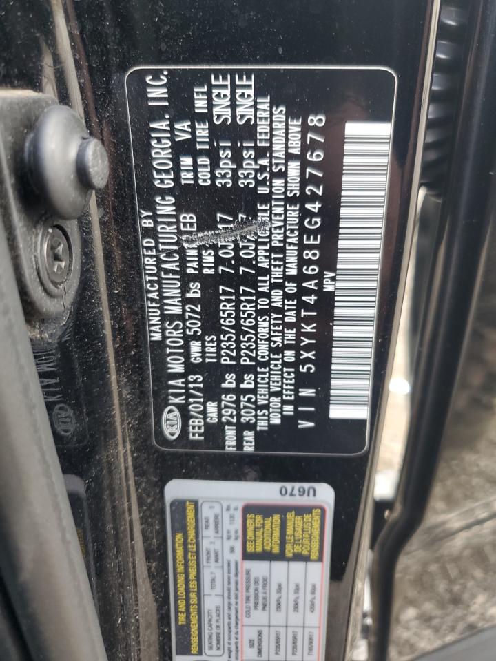 2014 Kia Sorento Lx VIN: 5XYKT4A68EG427678 Lot: 84027585