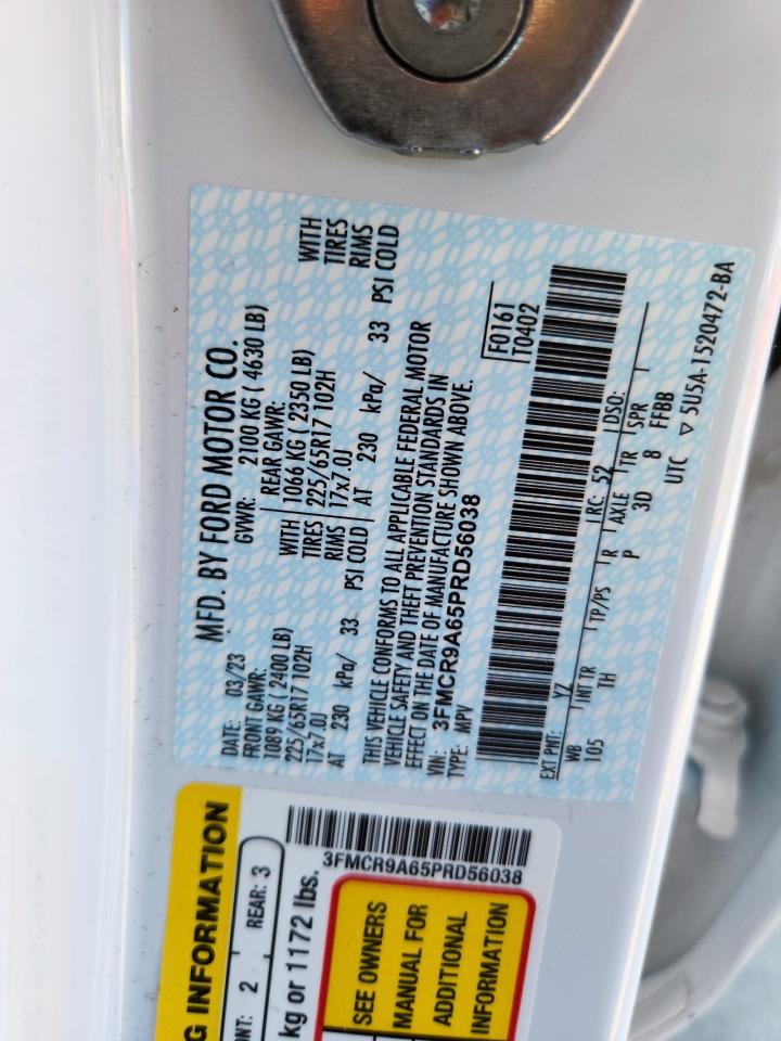 2023 Ford Bronco Sport VIN: 3FMCR9A65PRD56038 Lot: 71440005