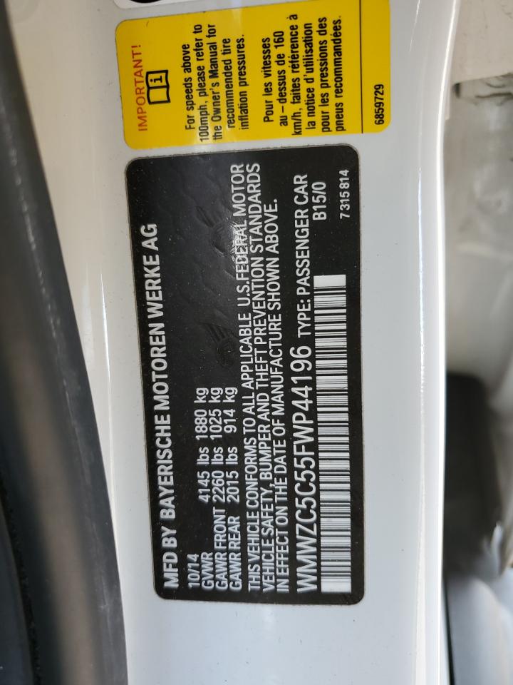 2015 Mini Cooper S Countryman VIN: WMWZC5C55FWP44196 Lot: 81881255