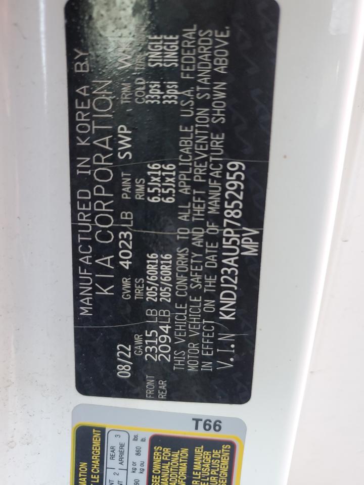 2023 Kia Soul Lx VIN: KNDJ23AU5P7852959 Lot: 83860375