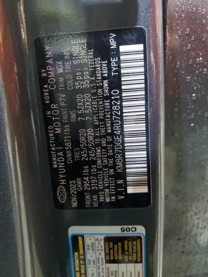 2024 Hyundai Palisade Calligraphy VIN: KM8R7DGE4RU728210 Lot: 83835705