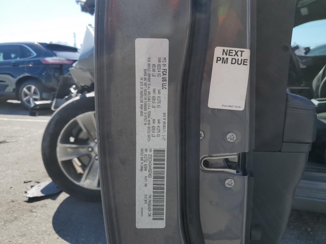 2017 Dodge Charger Sxt VIN: 2C3CDXHGXHH567453 Lot: 81650675