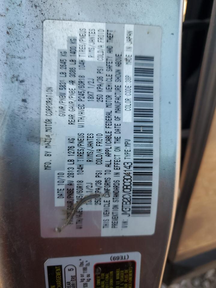 2011 Mazda Cx-9 VIN: JM3TB2CV0B0304143 Lot: 71665225