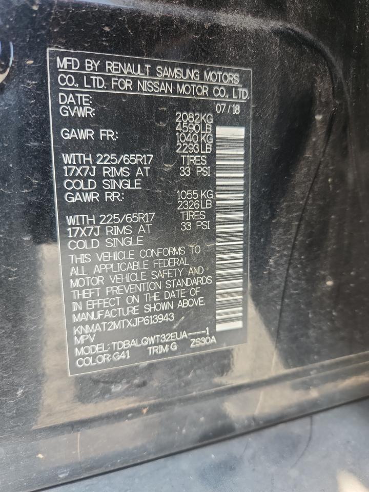 2018 Nissan Rogue S VIN: KNMAT2MTXJP613943 Lot: 72081855