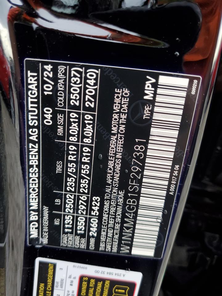 2025 Mercedes-Benz Glc 300 VIN: W1NKM4GB1SF297381 Lot: 81485015