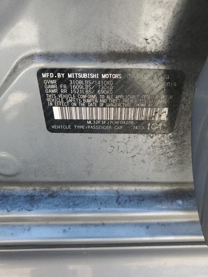 2020 Mitsubishi Mirage G4 Es VIN: ML32F3FJ7LHF04288 Lot: 80716415