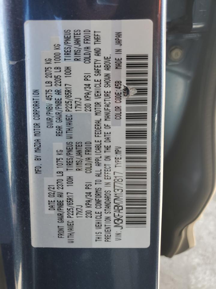 2021 Mazda Cx-5 Sport VIN: JM3KFABM7M1377817 Lot: 72083955