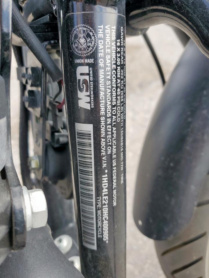 2017 Harley-Davidson Xl883 Iron 883 VIN: 1HD4LE210HC400905 Lot: 71524825