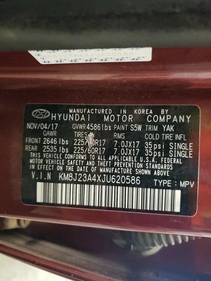 2018 Hyundai Tucson Se VIN: KM8J23A4XJU620586 Lot: 84033535