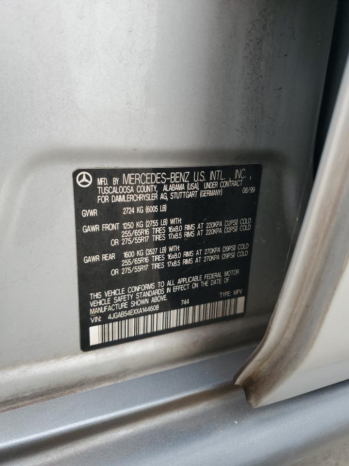 1999 Mercedes-Benz Ml 320 VIN: 4JGAB54EXXA144608 Lot: 81158895