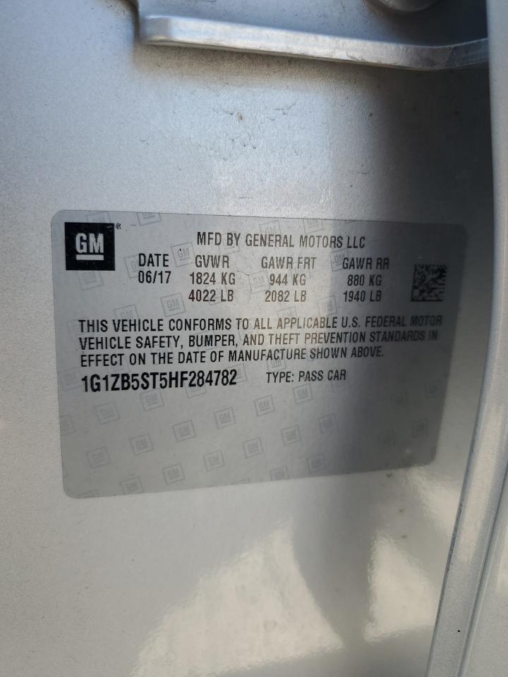 2017 Chevrolet Malibu Ls VIN: 1G1ZB5ST5HF284782 Lot: 84461765