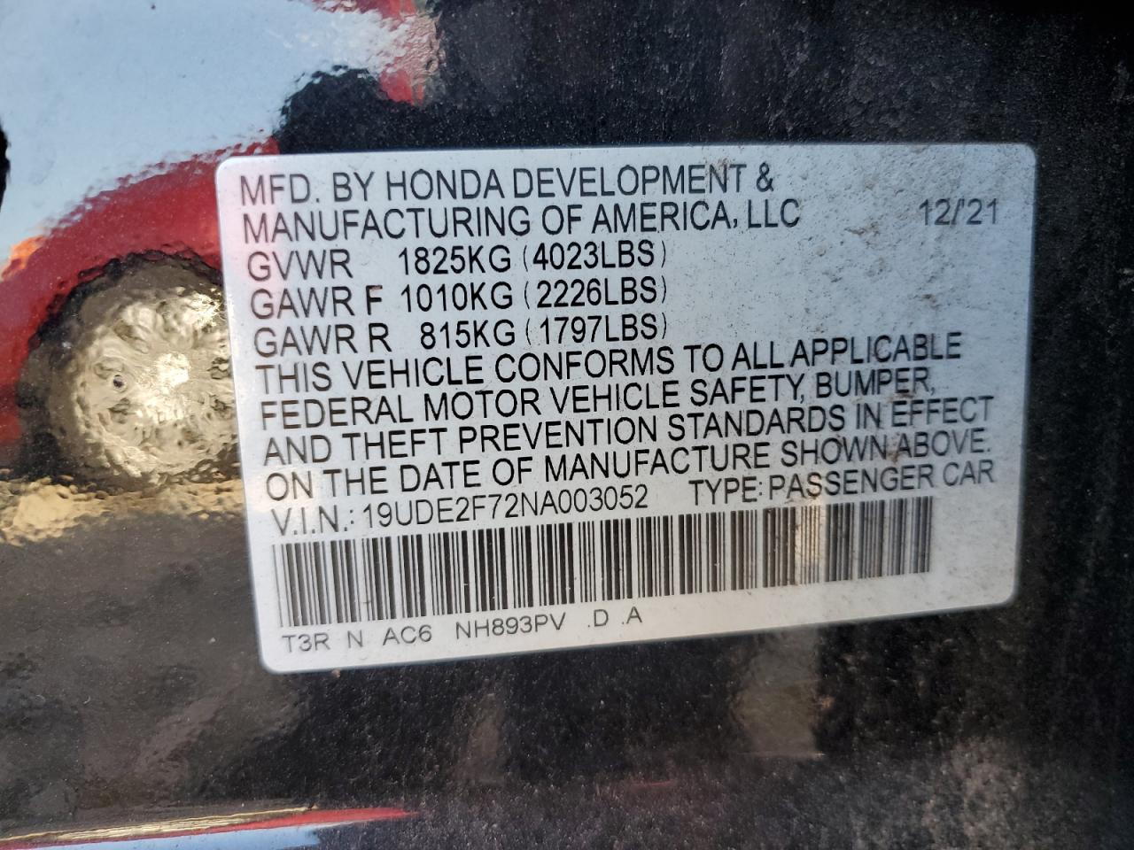 2022 Acura Ilx Premium VIN: 19UDE2F72NA003052 Lot: 70942315