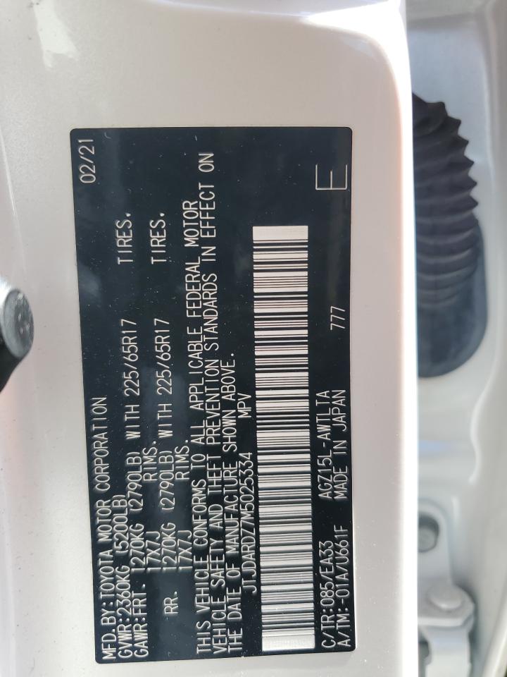 2021 Lexus Nx 300 Base VIN: JTJDARDZ7M5025334 Lot: 71412525