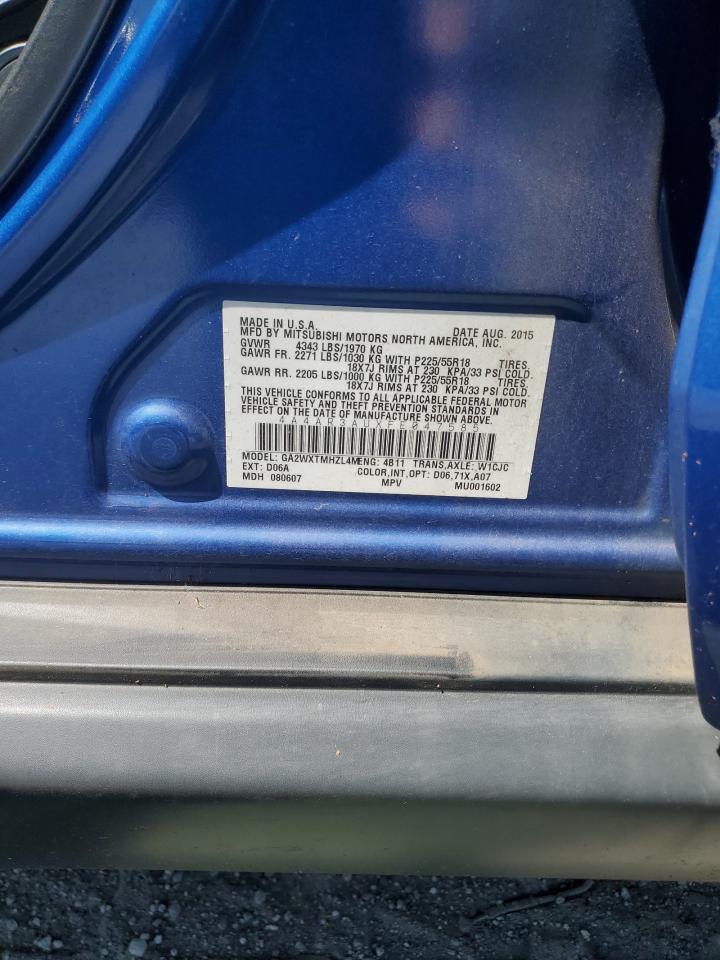 2015 Mitsubishi Outlander Sport Es VIN: 4A4AR3AUXFE047585 Lot: 80704945