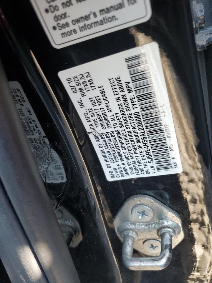 2010 Honda Cr-V Ex VIN: 5J6RE4H56AL036060 Lot: 71325965