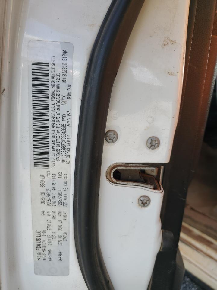 2016 Ram 1500 St VIN: 1C6RR6FGXGS242885 Lot: 82168225