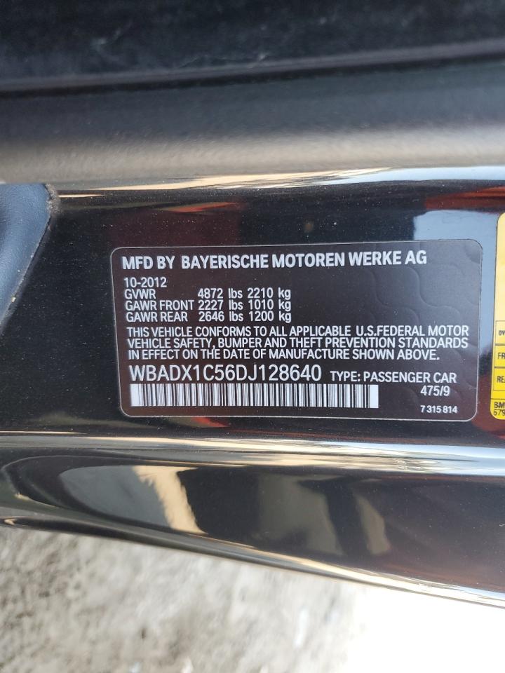 2013 BMW 335 I Sulev VIN: WBADX1C56DJ128640 Lot: 80789025