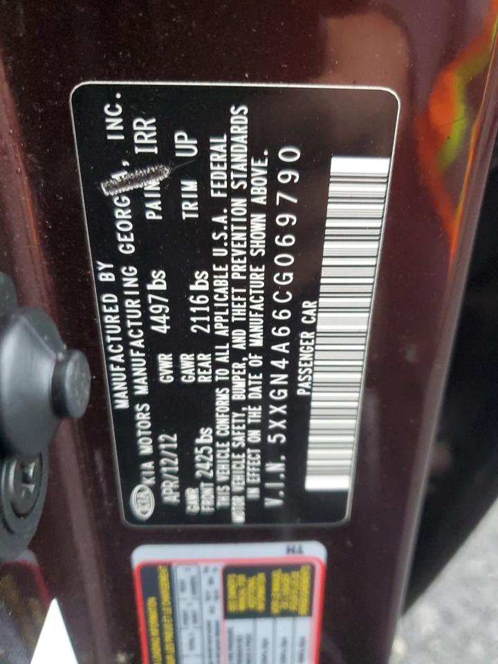 2012 Kia Optima Ex VIN: 5XXGN4A66CG069790 Lot: 71412025