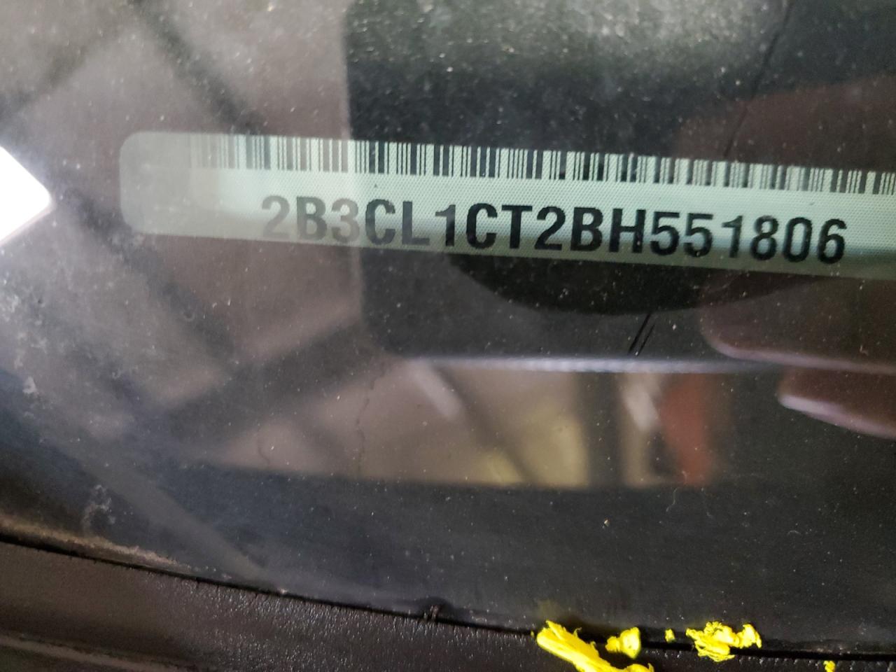 2011 Dodge Charger Police VIN: 2B3CL1CT2BH551806 Lot: 84430675