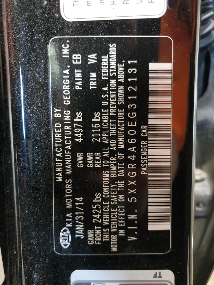 2014 Kia Optima Sx VIN: 5XXGR4A60EG312131 Lot: 71105365