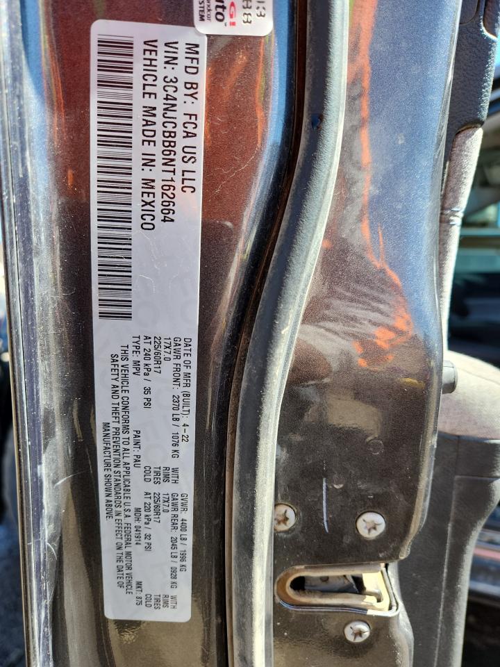2022 Jeep Compass Latitude VIN: 3C4NJCBB6NT162664 Lot: 81584755
