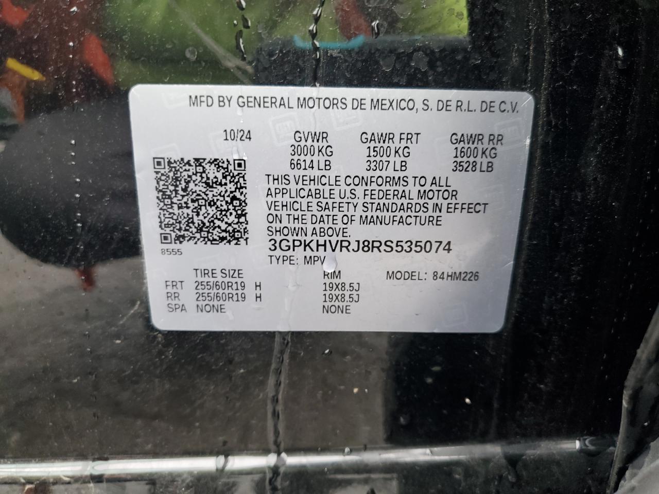 2024 Honda Prologue Ex VIN: 3GPKHVRJ8RS535074 Lot: 83873465