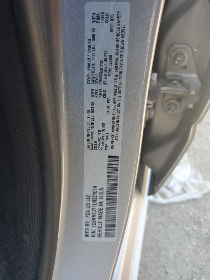 2020 Ram 1500 Laramie VIN: 1C6RREJT1LN321014 Lot: 71431685