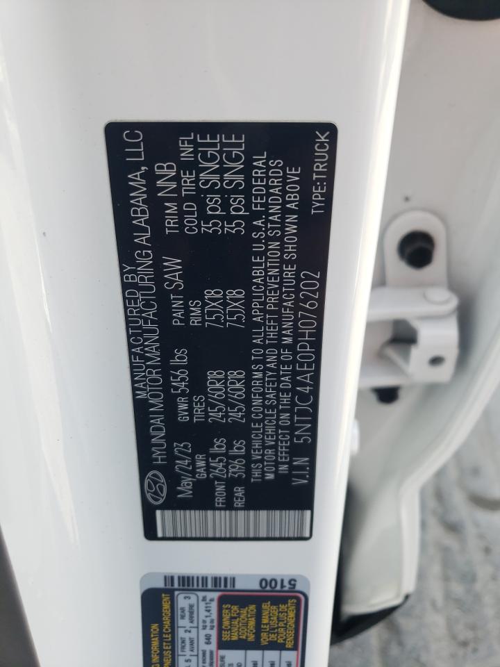 2023 Hyundai Santa Cruz Sel VIN: 5NTJC4AE0PH076202 Lot: 81050525