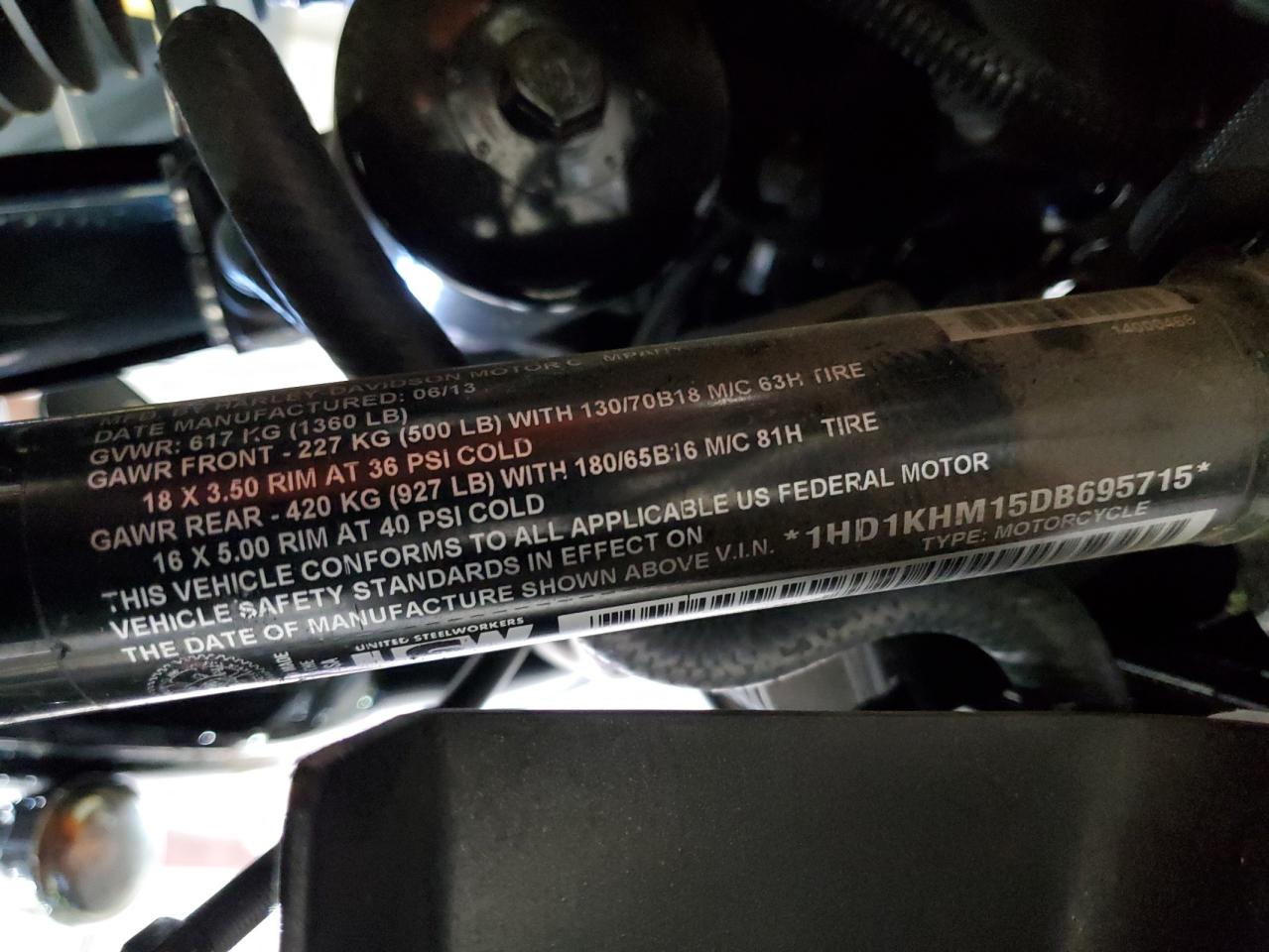 2013 Harley-Davidson Fltrx Road Glide Custom VIN: 1HD1KHM15DB695715 Lot: 72032345
