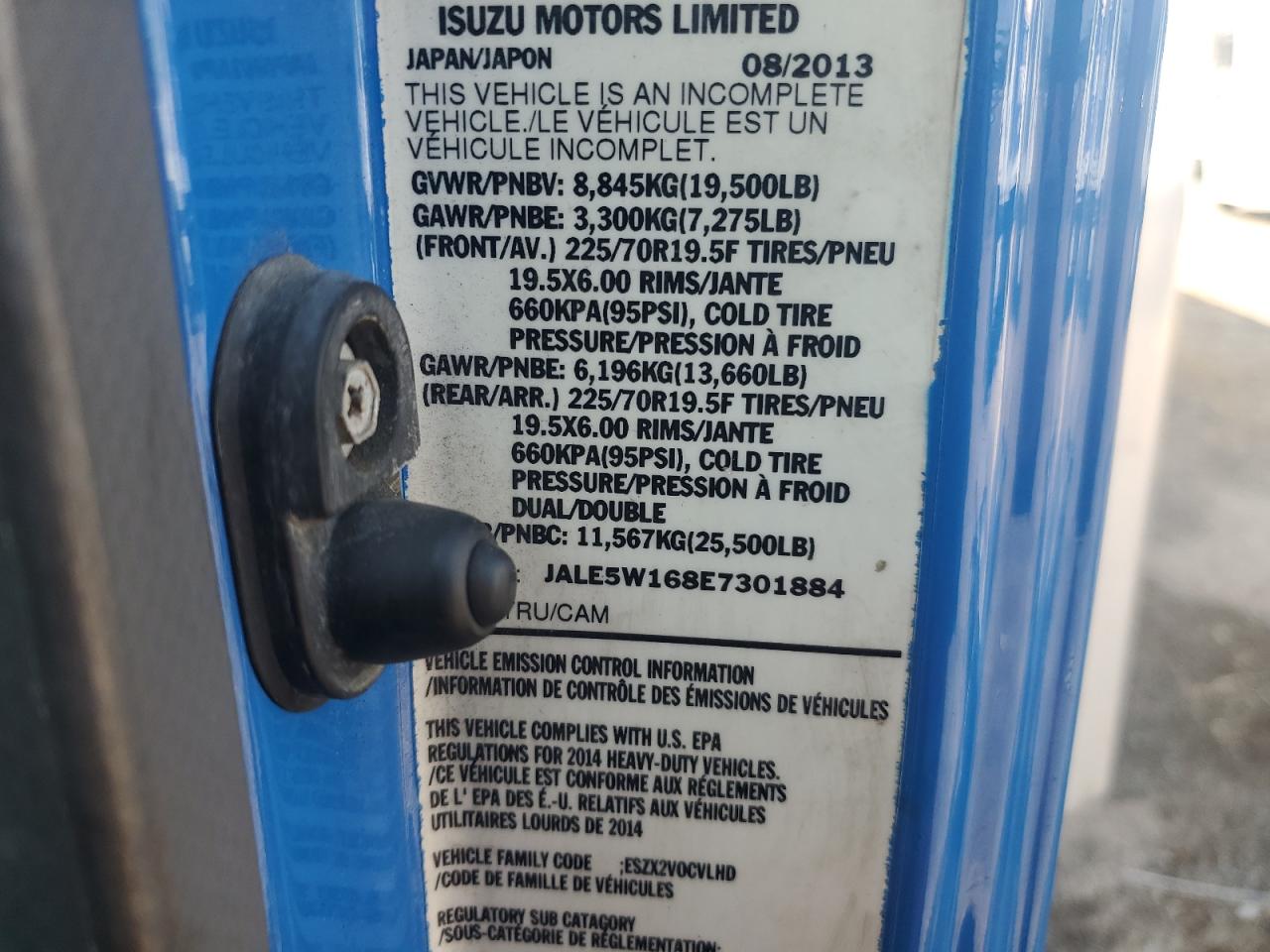 2014 Isuzu Nrr VIN: JALE5W168E7301884 Lot: 71503275