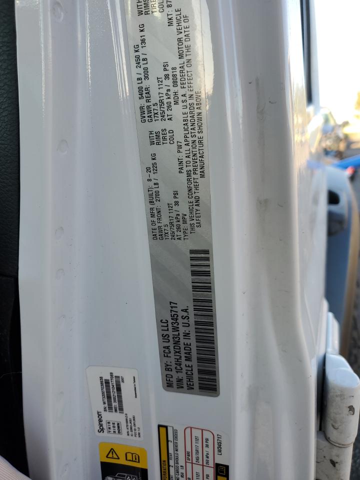 2020 Jeep Wrangler Unlimited Sport VIN: 1C4HJXDN3LW345717 Lot: 82129185