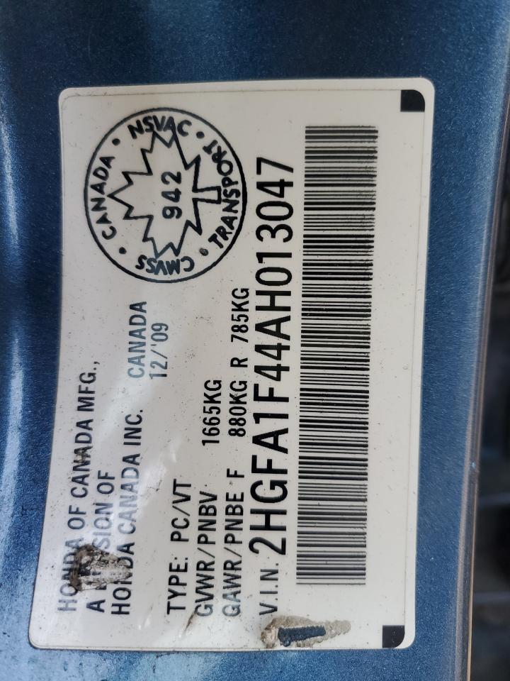 2010 Honda Civic Dx-G VIN: 2HGFA1F44AH013047 Lot: 71053435