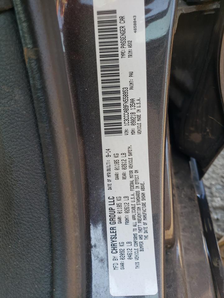 2015 Chrysler 200 VIN: 1C3CCCAB9FN558953 Lot: 80623215