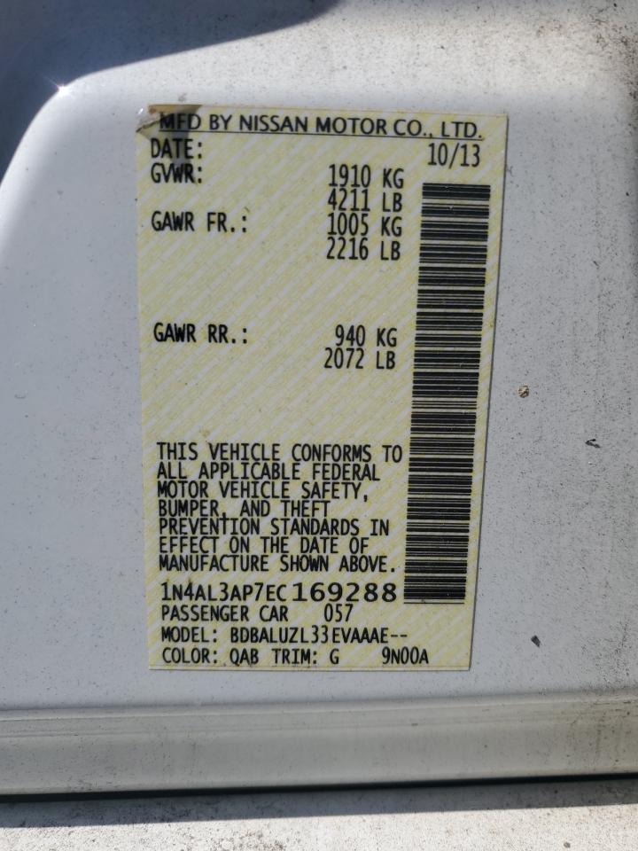 2014 Nissan Altima 2.5 VIN: 1N4AL3AP7EC169288 Lot: 71487815