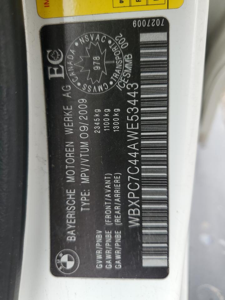 2010 BMW X3 xDrive28I VIN: WBXPC7C44AWE53443 Lot: 81497005