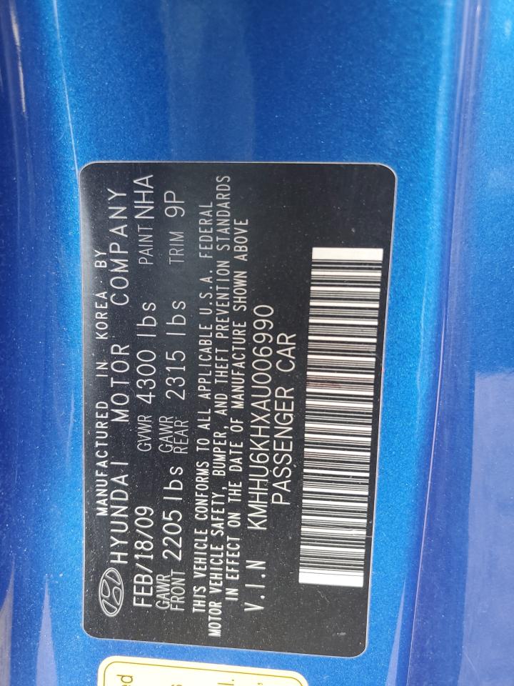 2010 Hyundai Genesis Coupe 3.8L VIN: KMHHU6KHXAU006990 Lot: 81899115