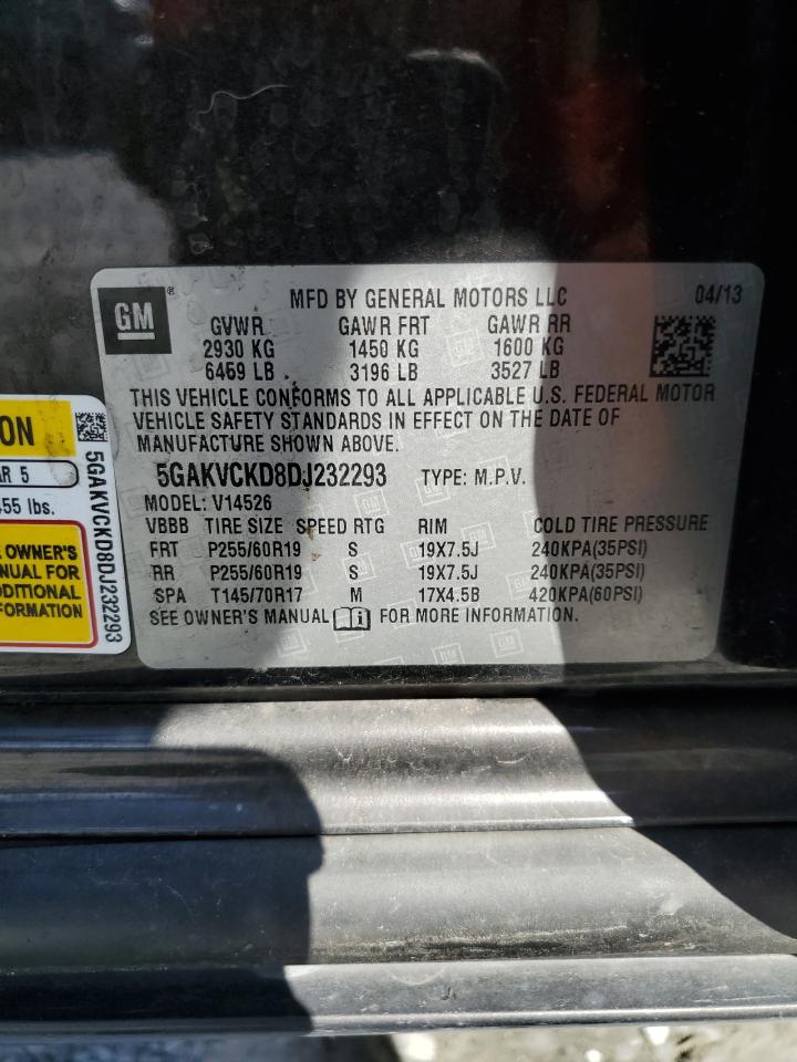2013 Buick Enclave VIN: 5GAKVCKD8DJ232293 Lot: 81857165