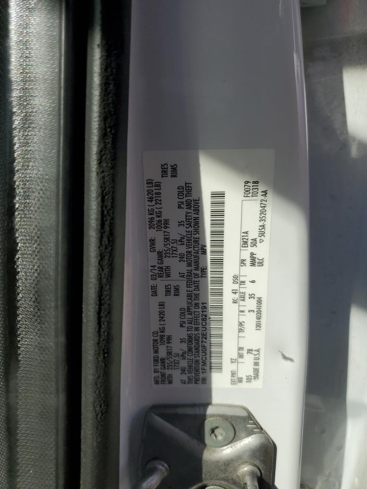 2014 Ford Escape S VIN: 1FMCU0F72EUC82191 Lot: 84296455