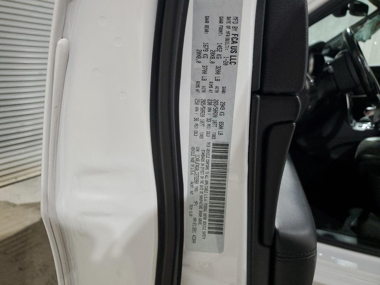 2020 Jeep Grand Cherokee Laredo VIN: 1C4RJFAG0LC272280 Lot: 80296425