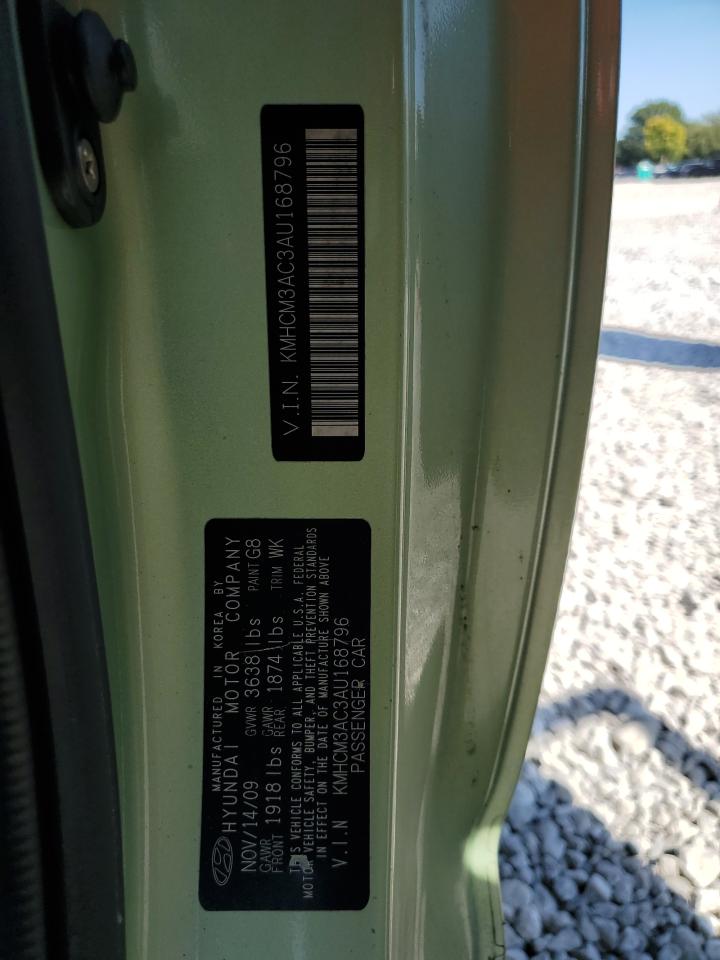 2010 Hyundai Accent Blue VIN: KMHCM3AC3AU168796 Lot: 80255565