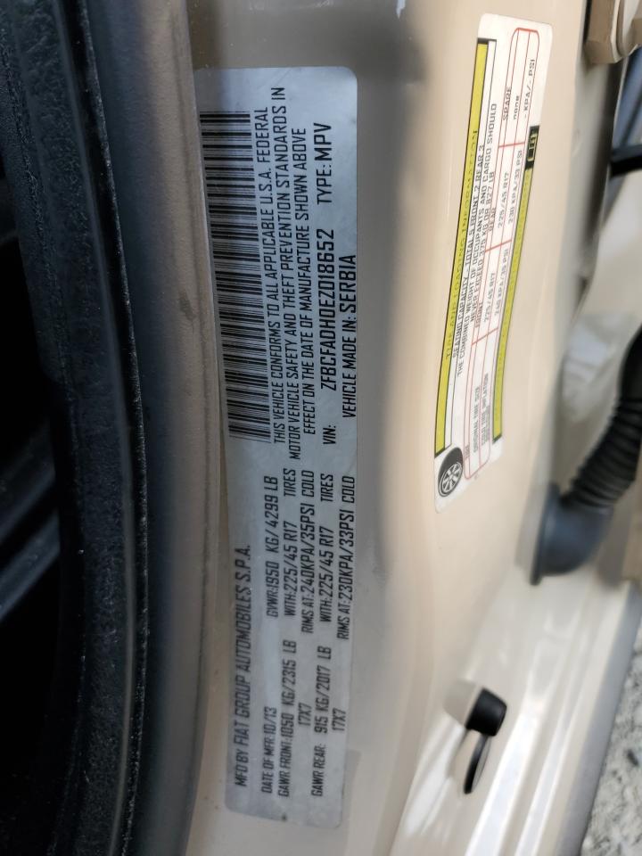 2014 Fiat 500L Trekking VIN: ZFBCFADH0EZ018652 Lot: 70846055