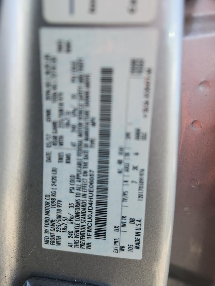 2017 Ford Escape Titanium VIN: 1FMCU0JD4HUE06057 Lot: 80570685