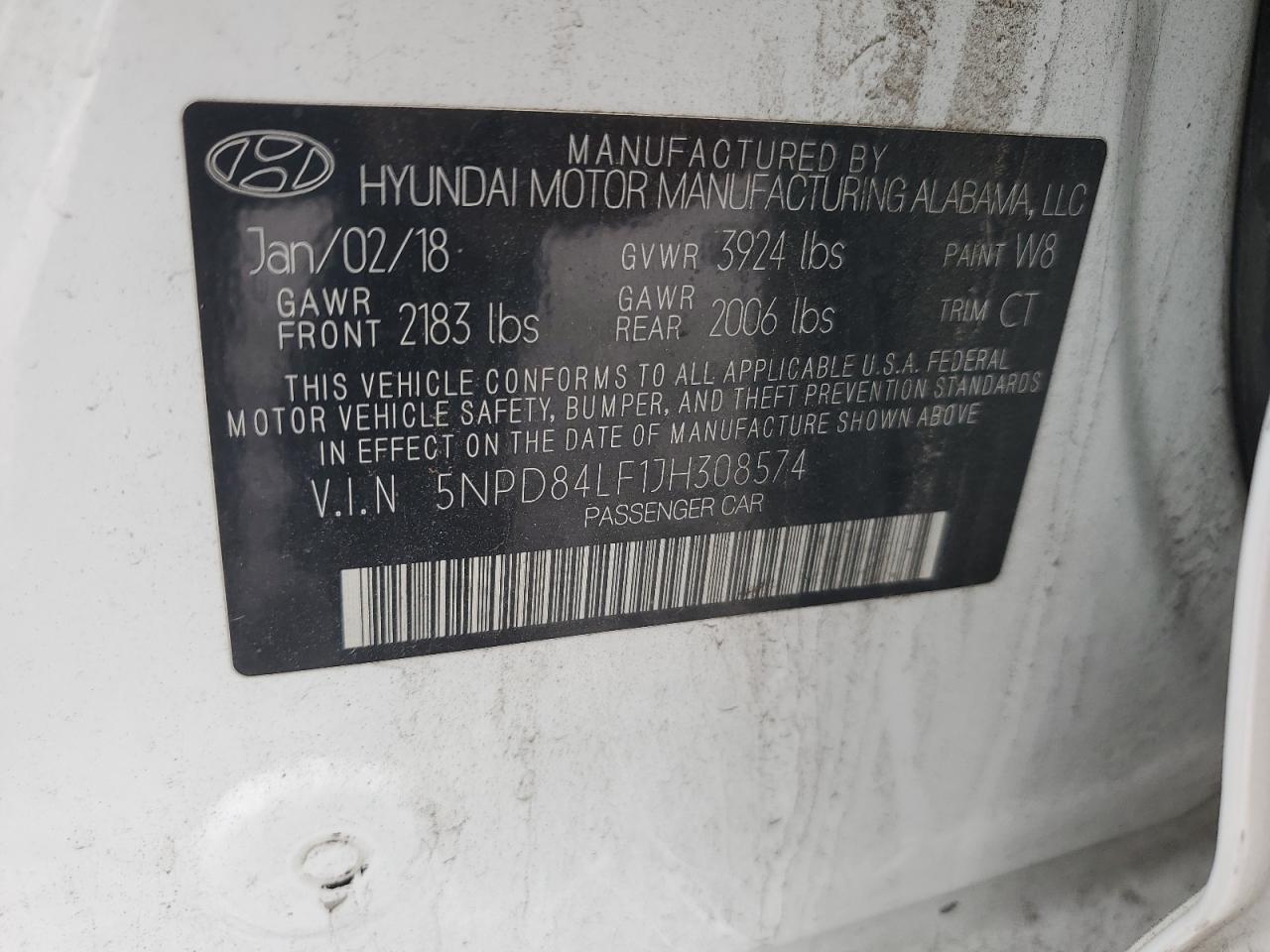 2018 Hyundai Elantra Sel VIN: 5NPD84LF1JH308574 Lot: 81560875