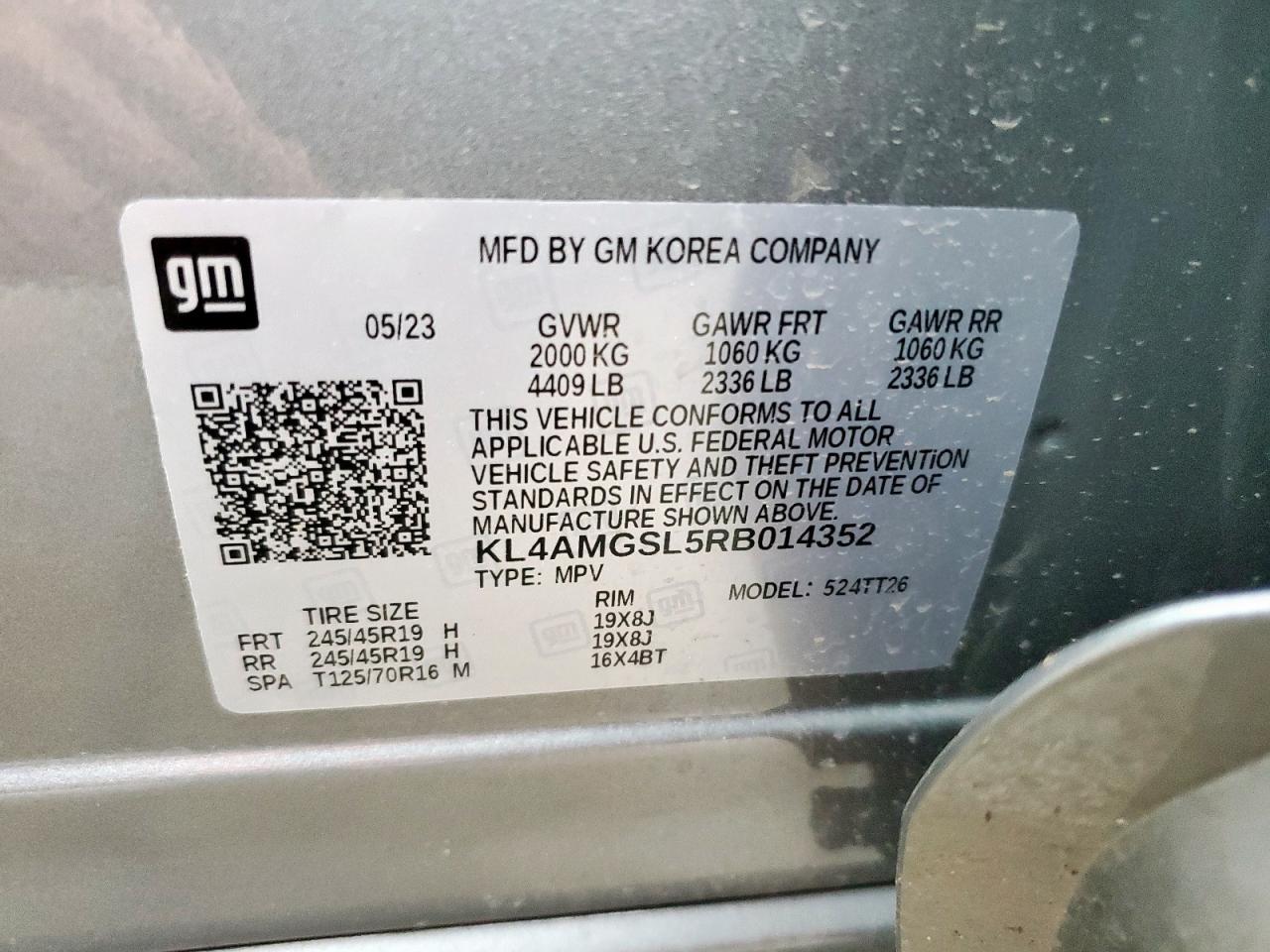 2024 Buick Encore Gx Avenir VIN: KL4AMGSL5RB014352 Lot: 83844525