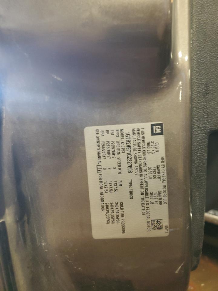 2012 GMC Sierra K1500 Sle VIN: 1GTR2VE71CZ327608 Lot: 84034025