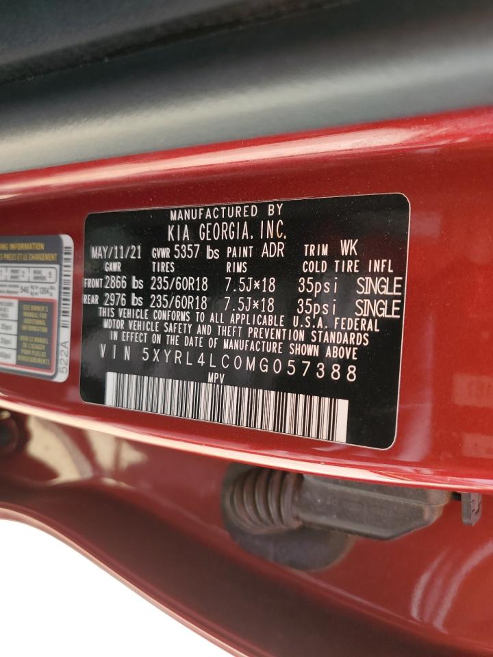 2021 Kia Sorento S VIN: 5XYRL4LC0MG057388 Lot: 80949755