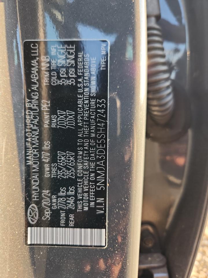 2025 Hyundai Tucson Se VIN: 5NMJA3DE5SH472433 Lot: 72070825