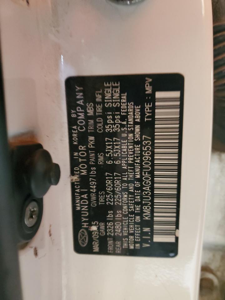 2015 Hyundai Tucson Limited VIN: KM8JU3AG0FU096537 Lot: 83754825